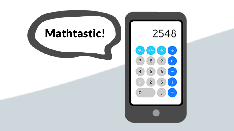 Illustration of a calculator speaking aloud