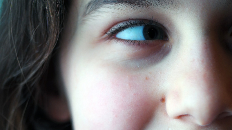 Photo of a girl looking to the side