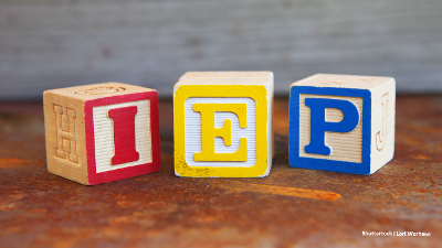Children's alphabet blocks spelling out the letters 